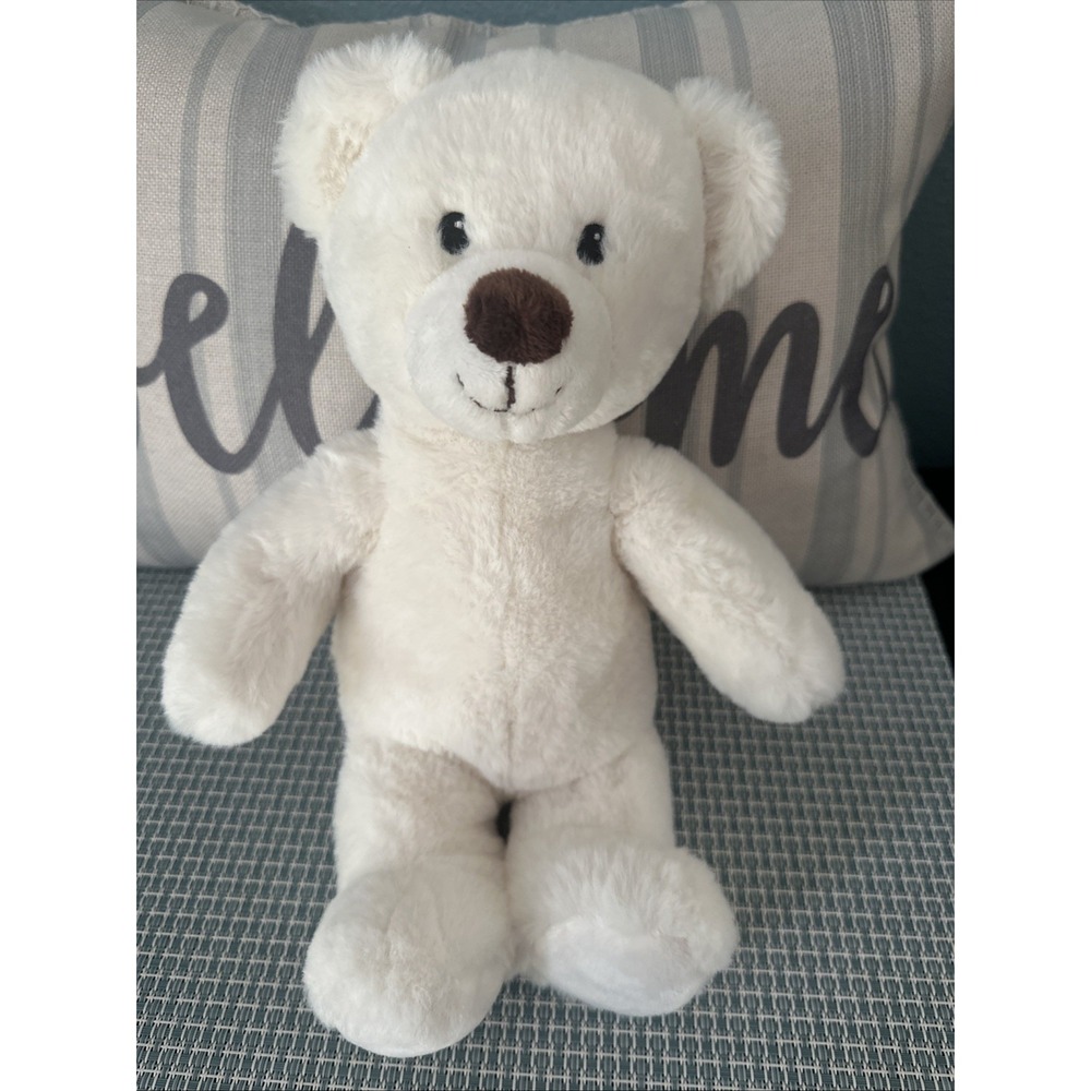 Nicotoy White Teddy Bear Plush Stuffed Animal Recycled Filling Soft Toy Belgium